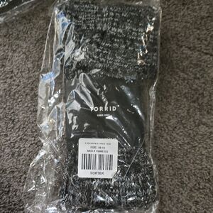 Torrid Black and White Knit Knee High Socks